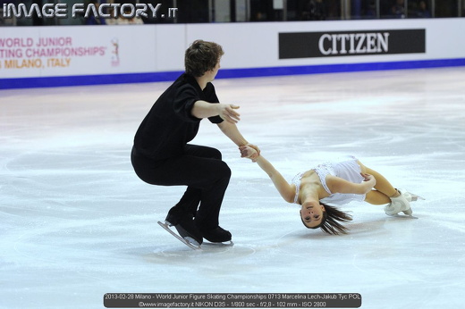 2013-02-28 Milano - World Junior Figure Skating Championships 0713 Marcelina Lech-Jakub Tyc POL